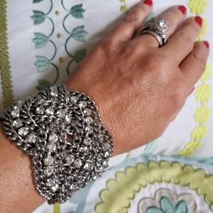 STELLA & DOT PETRA SILVER RHINESTONES BRACELET